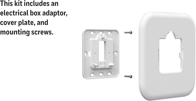 Honeywell Home Large Cover Plate & Electrical Box Adaptor for T-Series Thermostats (THP2400A1080), White