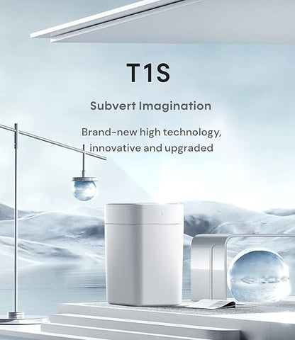 TOWNEW T1S 4.1 Gallon Automatic Self-Sealing and Self-Changing, Motion Sense Activated Trash Can, 2024 Upgrade Smart Garbage Can with Lid for Kitchen Bathroom Office, White