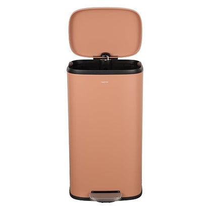 happimess Curtis 8 Gal Step Trash Can Soft Close 25", Clay Rose