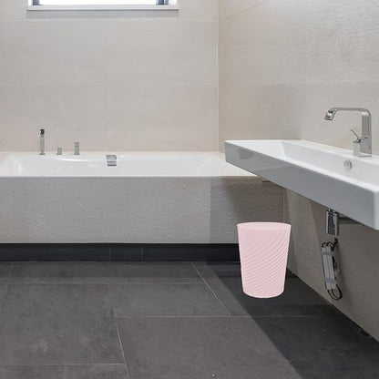 DAJITRE 1.8 Gallon Small Trash Can Wastebasket Recycling Bin Slim Profile for Compact Spaces Bathroom, Office, Bedroom, Kitchen (1.8 Gallon-2pack, Pink)