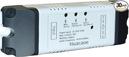 Zigbee 2CH AC 85-250V Relay Smart Switch Module,Wireless APP Remote Control with Inching/Self-Lock/Interlock Switch modle,Works with Tuya Zigbee Gateway,Alexa,Google Home (Required ZigBee Hub)