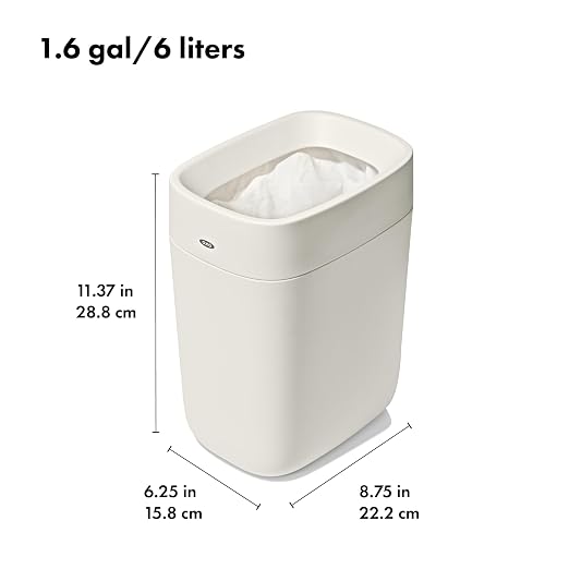 OXO Good Grips Bathroom Trash Can, White