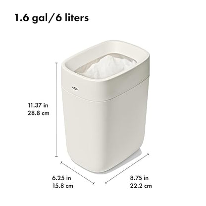 OXO Good Grips Bathroom Trash Can, White