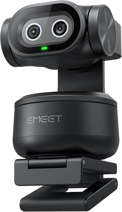 EMEET PIXY Dual-Camera AI-Powered PTZ Camera 2K, AI Tracking, PDAF&AI Autofocus 0.2s, 1/2.55'' Sony Sensor, 3 Mics, Presets, Gesture Control, 2K Webcam for Streaming and OBS/Twitch/Switch 2 Compatible