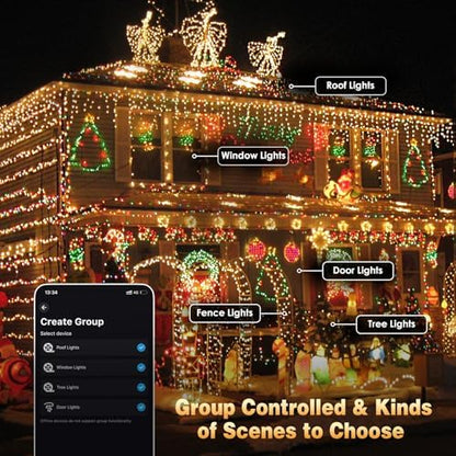 YIQU Smart Color Changing Fall Lights String 33 FT 100 LED App Remote