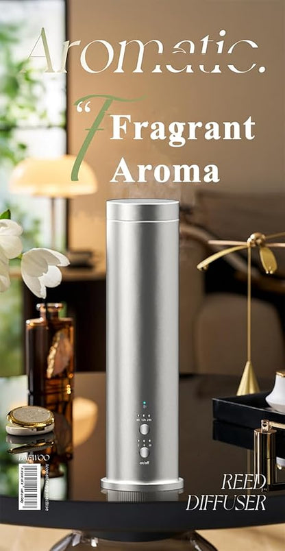 Smart Essential Oil Diffuser, 1500 Sq Ft Coverage, Cold Air Tech, Bluetooth App Control, Remote, Timer & Adjustable Mist, for Home Office Hotel - Black