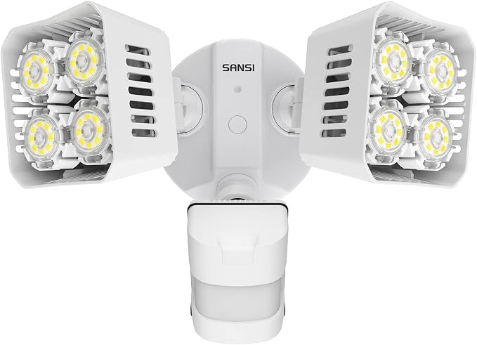SANSI 30W LED Motion Sensor Outdoor Security Flood Light 3400LM 5000K White