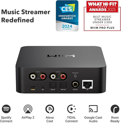 WiiM Pro Plus Music Streamer for Stereo Systems, Modernize Your Hi-Fi