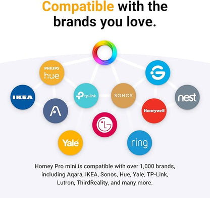 Homey Pro mini | Smart Home Hub for Home Automation – Features Zigbee, Ethernet, Matter & Thread. Compatible with Apple Siri, Amazon Alexa & Google Home.