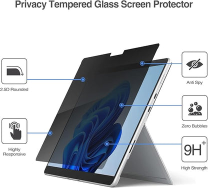 ProCase Microsoft Surface Pro 11/10 2024/Pro 8 / Pro X 13 inch Privacy Screen Protector, Anti-Spy Tempered Glass Ultra Thin Tinted Screen Film Guard for 13.0 Inch Surface Pro