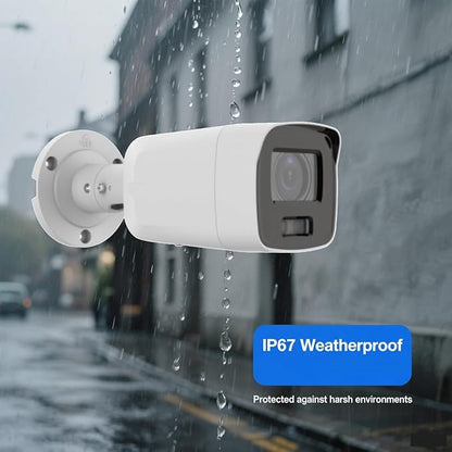 DS-2CD2087G2-LU 4K 8MP Acusense 24/7 CoIor-Vu Full Color PoE Bullet IP Camera Outdoor, 2.8mm Wide Angle, 120 dB True WDR, IP67, H.265+, Human and Vehicle Detection, Built-in Mic, Work with Ⲏіkconnect
