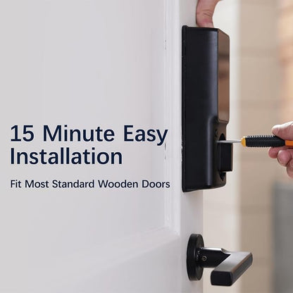 Video Smart Lock S398, 4-in-1 Camera + Video Doorbell + Fingerprint Keyless Door Lock + Indoor Display Monitor, Smart WiFi Deadbolt, App Remote Control, Easy Installation, Chime Included- 2026 Upgrade