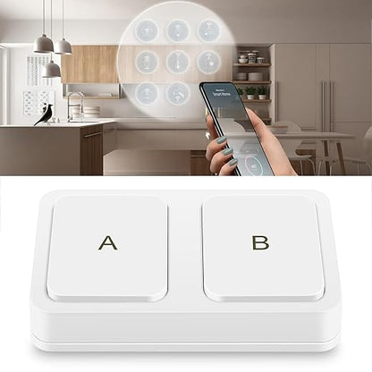 Smart Switch, 2 Way Smart Remote Smart Scene Switch Smart Scene Switch for Tuya Zigbee Connection