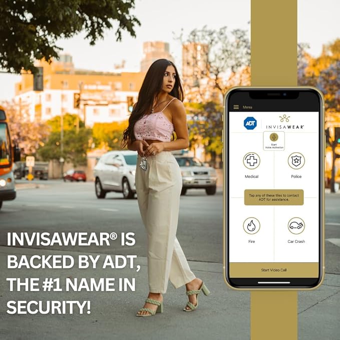 invisawear Smart Jewelry - Personal Safety Device - Keychain