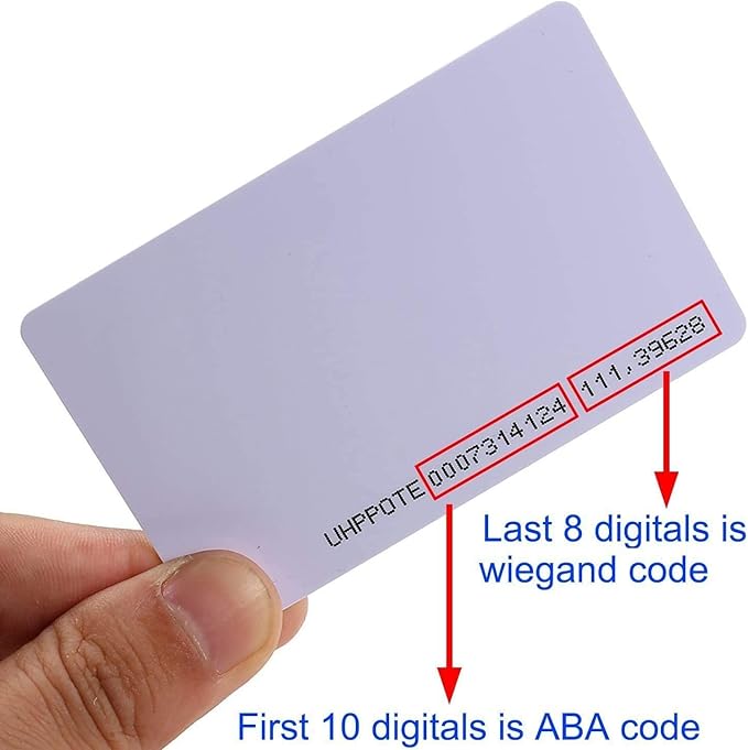 UHPPOTE Contactless 125kHz RFID Proximity Smart Card 0.8mm Thick for Access Control System & Time Attandance (Read only, Pack of 50)
