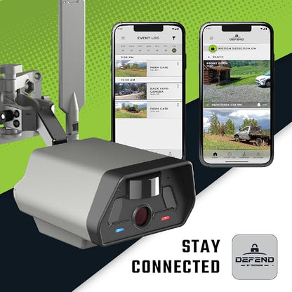 TACTACAM Defend 4G Cellular Security Camera with Live View, 4K Photo, 1080p Video, No Wi-Fi Needed, Night Vision, Battery Powered, Remote Property and Outdoor Monitoring