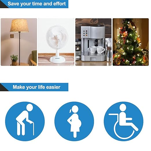 DEWENWILS Remote Control Outlet, Wireless Wall Light Switch with 2 Side Outlets, No Wiring Remote Outlet Switch for Lamps, Fans, Household Appliance, 100FT Range, ETL Listed(2 Switches and 1 Outlet)