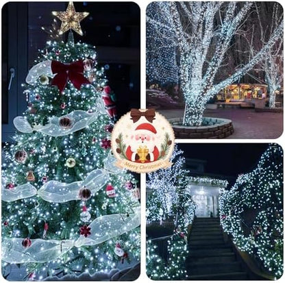 BHCLIGHT 100FT 2000LED Cluster Christmas Lights with Remote, Cool White