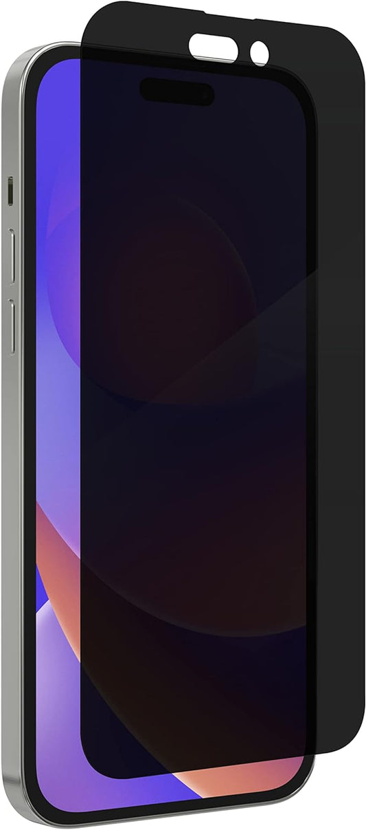 ZAGG Glass Elite Privacy Screen Protector for Apple iPhone 14 Pro - Two-Way Privacy Filter, 4X Stronger, Anti-Fingerprint Technology, InvisibleShield, Easy to Install