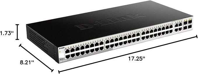 D-Link Systems 52-Port Gigabit Web Smart Switch including 4 Gigabit SFP Ports (DGS-1210-52)