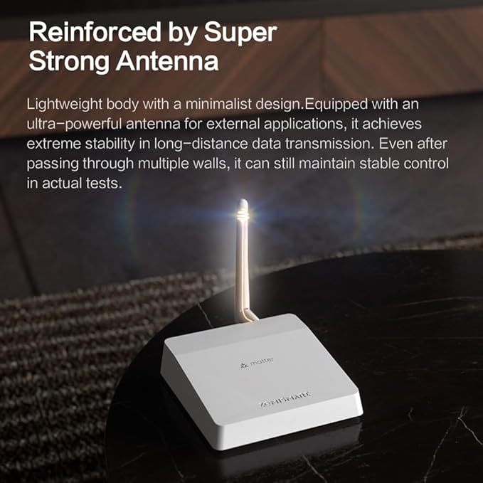 Matter Smart Home Hub M6, Matter & Zigbee Gateway with Antenna for Home Automation