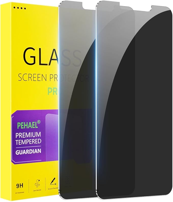 PEHAEL 2 Pack for iPhone 11 Pro Max/iPhone Xs Max Privacy Screen Protector Anti-Spy Tempered Glass Film 9H Hardness Easy Installation Bubble Free [6.5 inch]