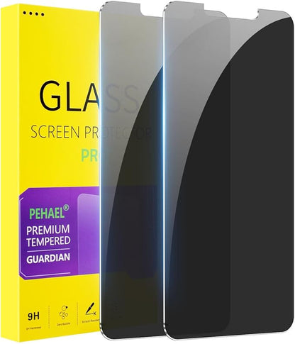PEHAEL 2 Pack for iPhone 11 Pro Max/iPhone Xs Max Privacy Screen Protector Anti-Spy Tempered Glass Film 9H Hardness Easy Installation Bubble Free [6.5 inch]