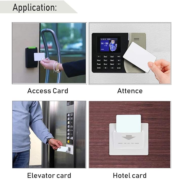 Meikuler 13.56MHz MIFARE Classic 1K, RFID Smart Card / M1 Card, ISO14443A Printable Blank RFID PVC Cards for Access Control, Hotel Key cads, etc (200)