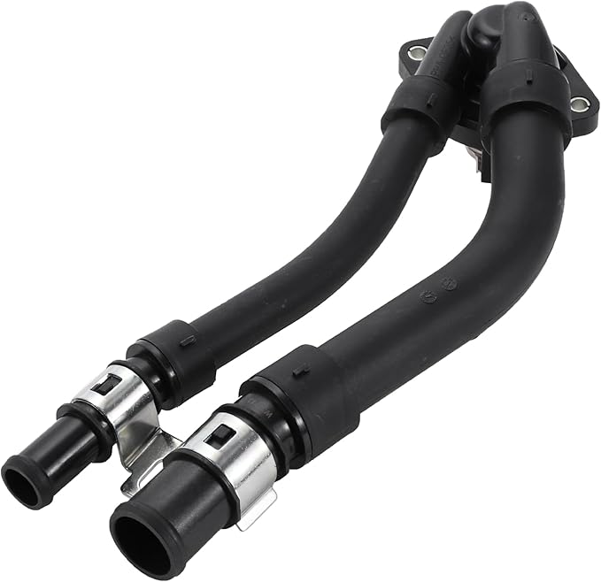 Car Thermostat No.1322000015 Engine Coolant Thermostat Housing Assembly for Mercedes Benz for Smart Fortwo 2008-2015 Plastic Black Durable