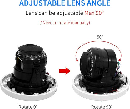 5MP Surveillance Security Camera Dome TVI/AHD/CVI/CVBS CCTV Analog BNC Wired Cameras 4-in-1 Home Indoor/Outdoor Waterproof 3.6mm Lens IR Night Vision Metal Housing Compatible 5MP 8MP DVR