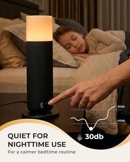 Smart Waterless Scent Diffuser for Modern Homes, App & Manual Dual Control Essential Oil Diffuser, Quiet Fabric-Wrapped Design with Ambient Light, Customizable Scenting, Up to 1000 Sq Ft