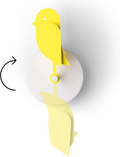 Birdie 2.0 - Design Indoor CO2 Monitor for House Burping - Air Quality Meter for Home & Office -Visual Air Quality Sensor for Fresh Air - Wall Mounted -Swiss Sensor Technology-Yellow, FullBirdie