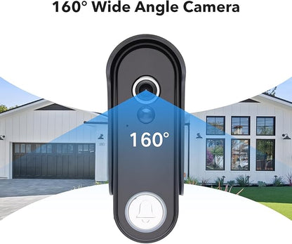 Wireless Smart Video Doorbell Intercom System, WiFi 1080P Video Doorbell Camera with Monitor, Video Door Phone with 7''Touch Screen, Motion Detection, No Subscription, APP Control