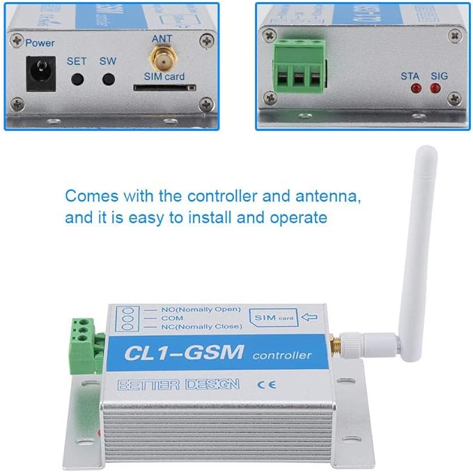 YOUTHINK GSM Remote Switch Controller, Wireless SMS Relay Switch 110-240V USA Plug, for Home Automation and Remote Appliance Control