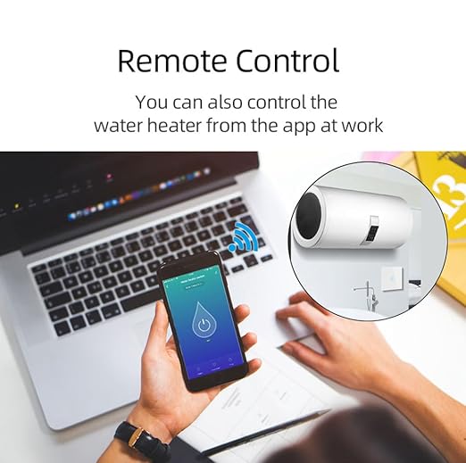Smart WiFi Water Heater Switch, 40A, Voice Control with Alexa & Google Home, Timer Function, Tuya App Compatible