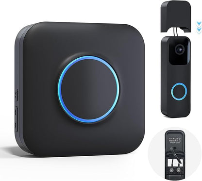 Wireless Doorbell Chime for Blink video Doorbell (1st/2nd gen) for Home, Indoor Plug-in Receiver & Wired Transmitter Kit Long Range,Indicator Door Chime for Home/Office/Classroom