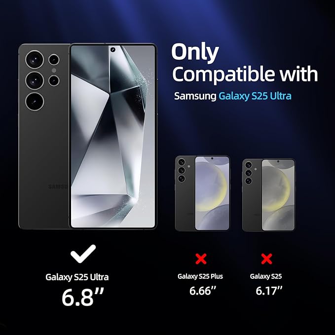 X-it for Samsung Galaxy S25 Ultra Screen Protector Privacy [Auto Alignment/Dust Removal],Bubble-Free,[100% Ultrasonic Fingerprint ID] Easy Installation Full Coverage Anti-Spy [Non-Glass] 2 Packs