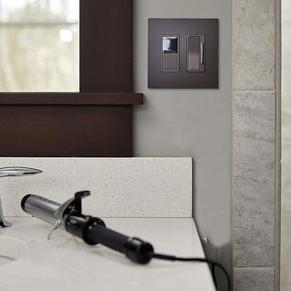 Legrand Radiant Digital Countdown Timer Switch for Lights, Auto-Off Timer Light Switch with Locator & Time Indicator, 60/40/20/10 Minute Settings, RT2DBCCV4, Dark Bronze, 1 Count