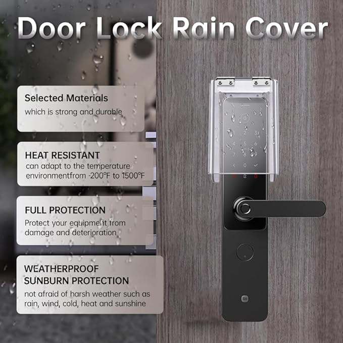 Weatherproof Flip-Cover for Smart Door Locks & Keypads - Universal Rain Shield for Access Control Keypads, Door Phones, and Intercom Systems (Y140 - Flip lid)