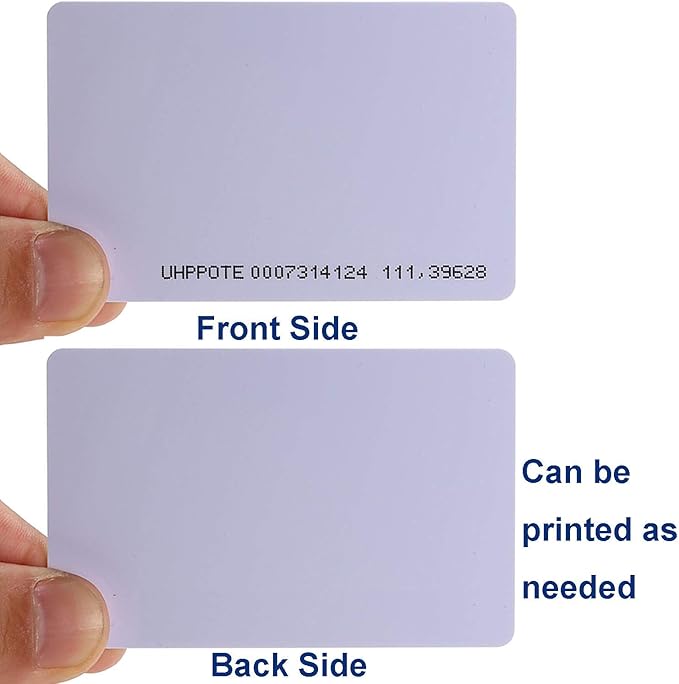 UHPPOTE Contactless 125kHz RFID Proximity Smart Card 0.8mm Thick for Access Control System & Time Attandance (Read only, 100 Pack)