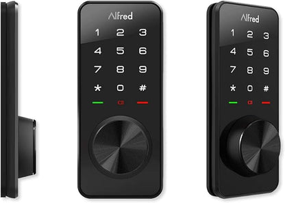 Alfred Touchscreen Keypad Pin + Bluetooth + Z-Wave + Key Entry (DB1-B-BL) Smart Door Lock