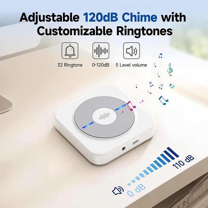 WiFi Mailbox Chime with Wireless, Smart Mailbox Alarm Sensor for Delivered