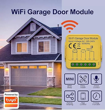 WiFi Garage Door Opener Controller, 1CH