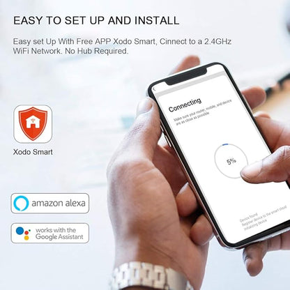 XODO WP3 Smart WiFi Plug - Wireless Remote Control by App Compatible with Alexa and Google Home Assistant 2.4 GHz Network only - Voice Control - WiFi Enable - Smart Home Outlet - 2Pack