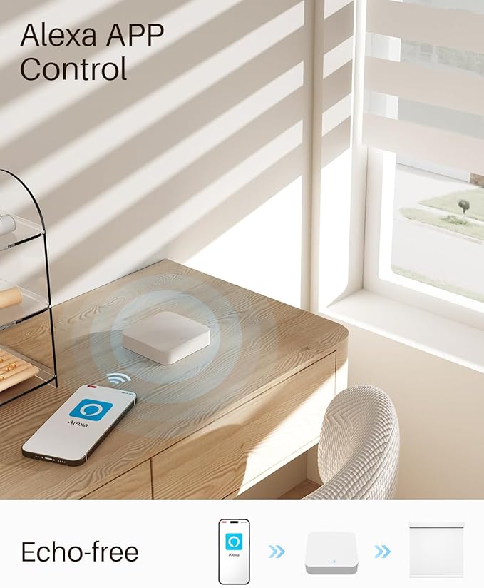 Smart Hub for Alexa Motorized Blackout Blinds, Smart Gateway for JaeJaes Automatic Blinds