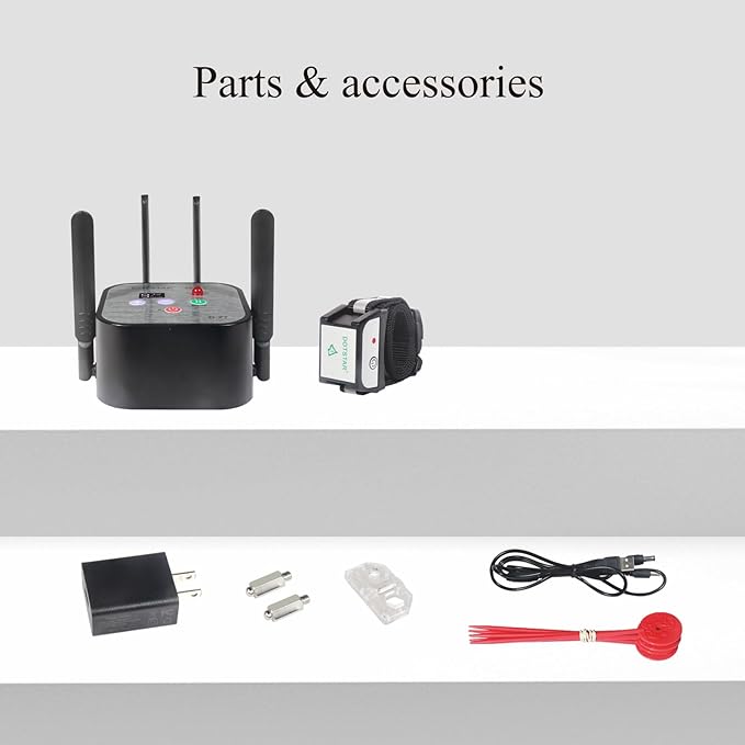 Dog Wireless Fence Pet 2026 Newest Intelligent Electric Containment System, Low Battery AI Smart Alarm Dog Out of Range Reminder, Display Receiver Battery Level, Waterproof Rechargeable Dog Fence