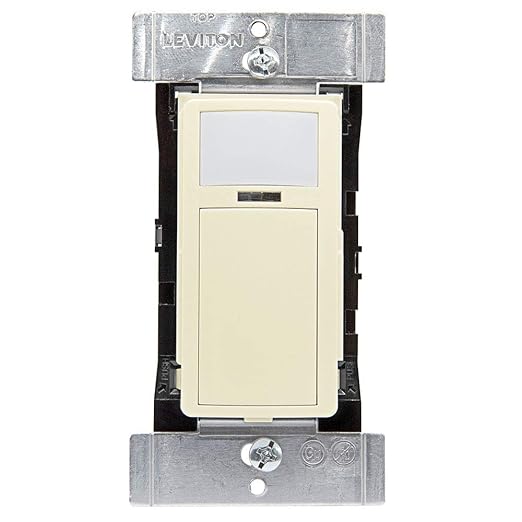Leviton PIR Smart Occupancy Sensor Switch, 120-277VAC, 50/60Hz; App Configurable with The Smart Sensor App, LED Nightlight, ODS15-IDI, Ivory