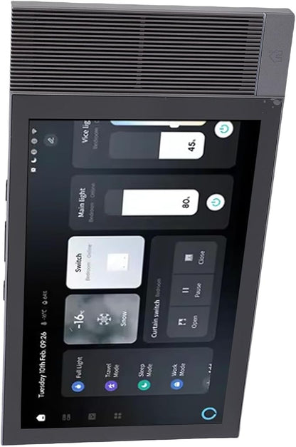 Jiawu Smart Home Panel, 8 Inch Touch Screen 2GB RAM 16GB ROM Voice Control Smart Wall Panel, Home Assistant Control with Dual Speakers for Tuya Devices