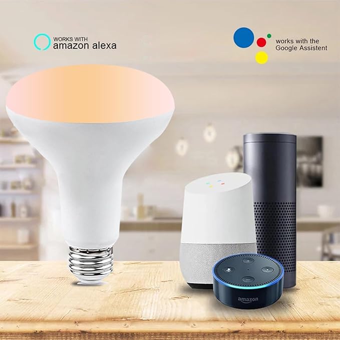 4 E27 RGBCW Smart LED Bulbs, 9W 850LM Color Changing Bulbs, WiFi RGB Lights Compatible with Alexa and Google Home, Suitable for Indoor and Outdoor Use