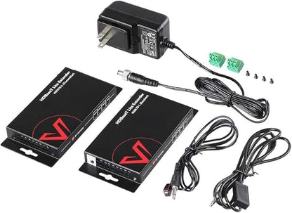 AV Access HDBaseT HDMI Extender Over Cat6a/7, 4K@60Hz 130ft / 1080P 230ft, Bi-Directional PoE, IR & RS232 Pass-Through, CEC, for Home Theater, Conference Room, Control System (4KEX70-L)